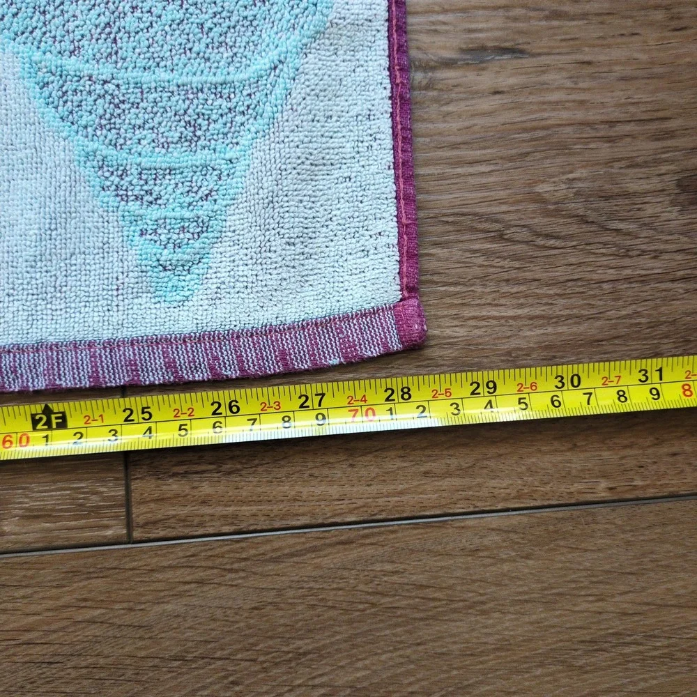 Vintage Striped Sea Sheel Beach Towel Bold‎ Retro Coastal Funky Bright 28 x 52